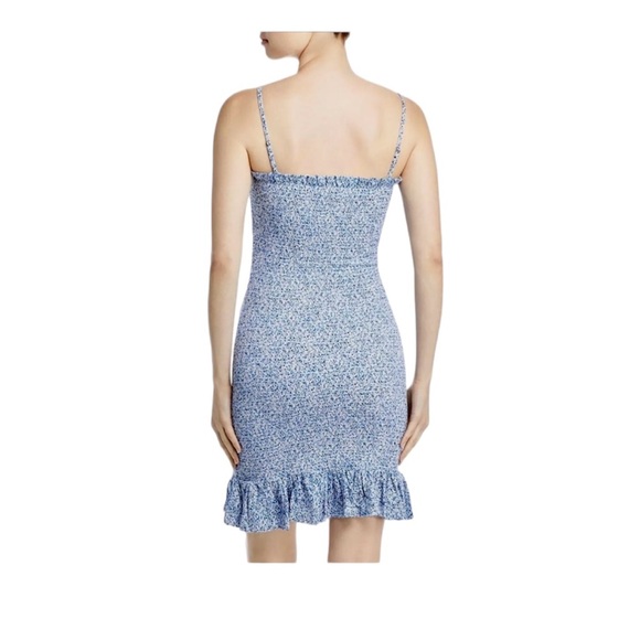 1. State Smocked Mini Dress in Harbor Waves - Picture 2 of 6